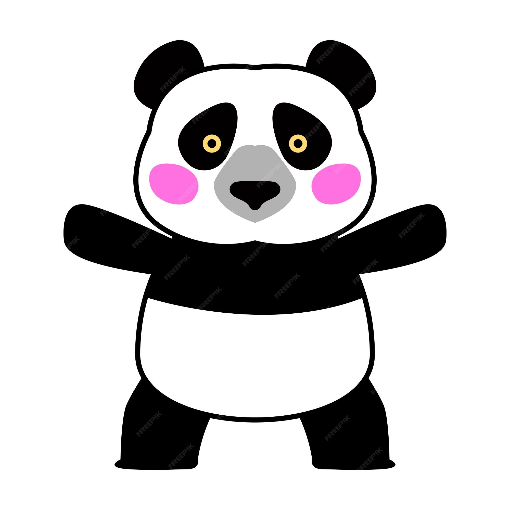 Urso Panda Fofo. Personagem De Desenho Animado Kawaii. ícone Do Rosto  Engraçado. Bochechas Rosa. Dia Feliz Dos Namorados. Modelo D Ilustração do  Vetor - Ilustração de projeto, livro: 189810277