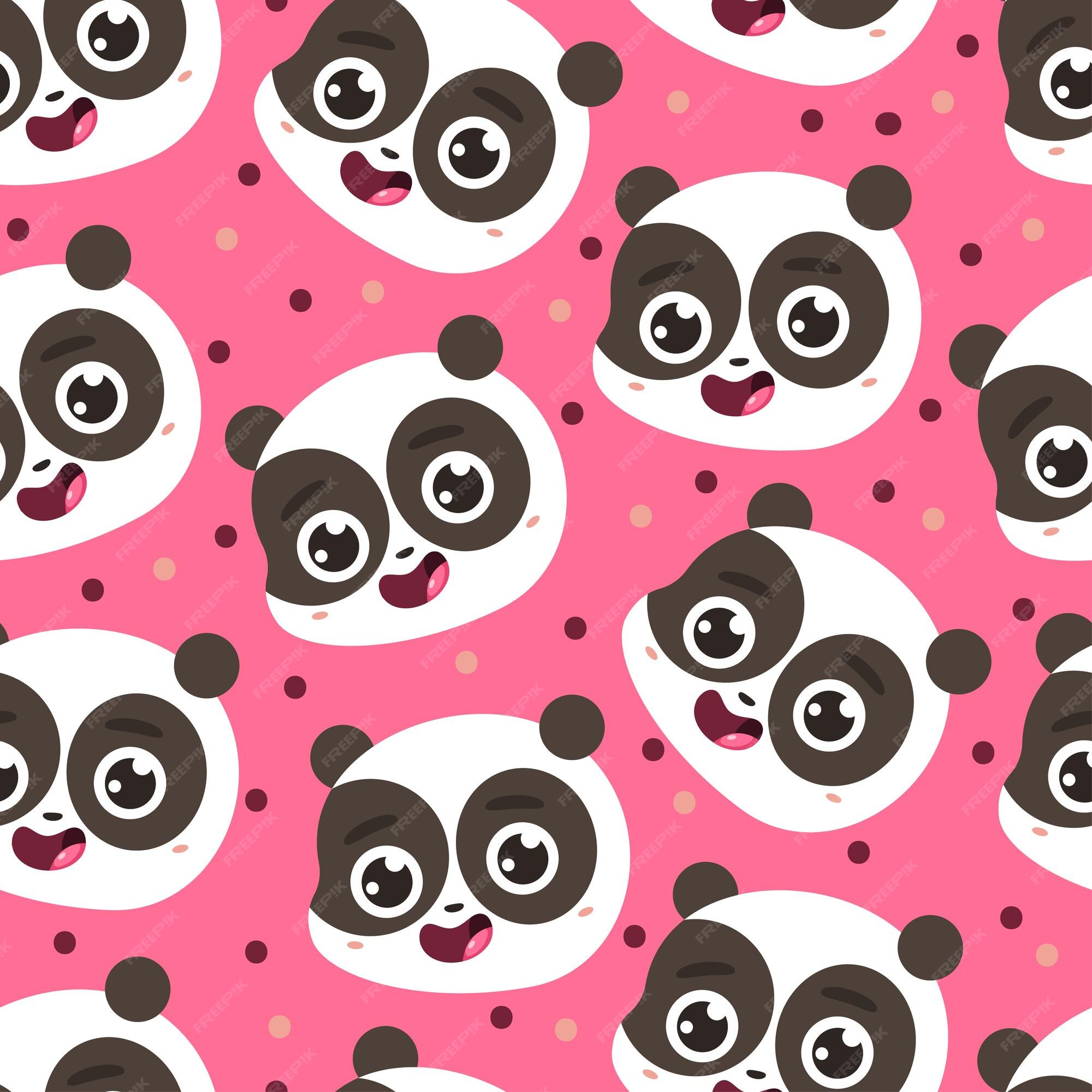 Panda bonito sem costura de fundo, ilustração vetorial de ursos panda dos  desenhos animados, crianças criativas para tecido, embrulho, têxtil, papel  de parede, vestuário. 7888285 Vetor no Vecteezy