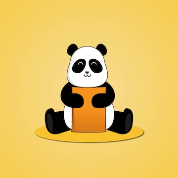 Vetores de Panda Bonito Com Travesseiro E Texto De Tempo Sonolento