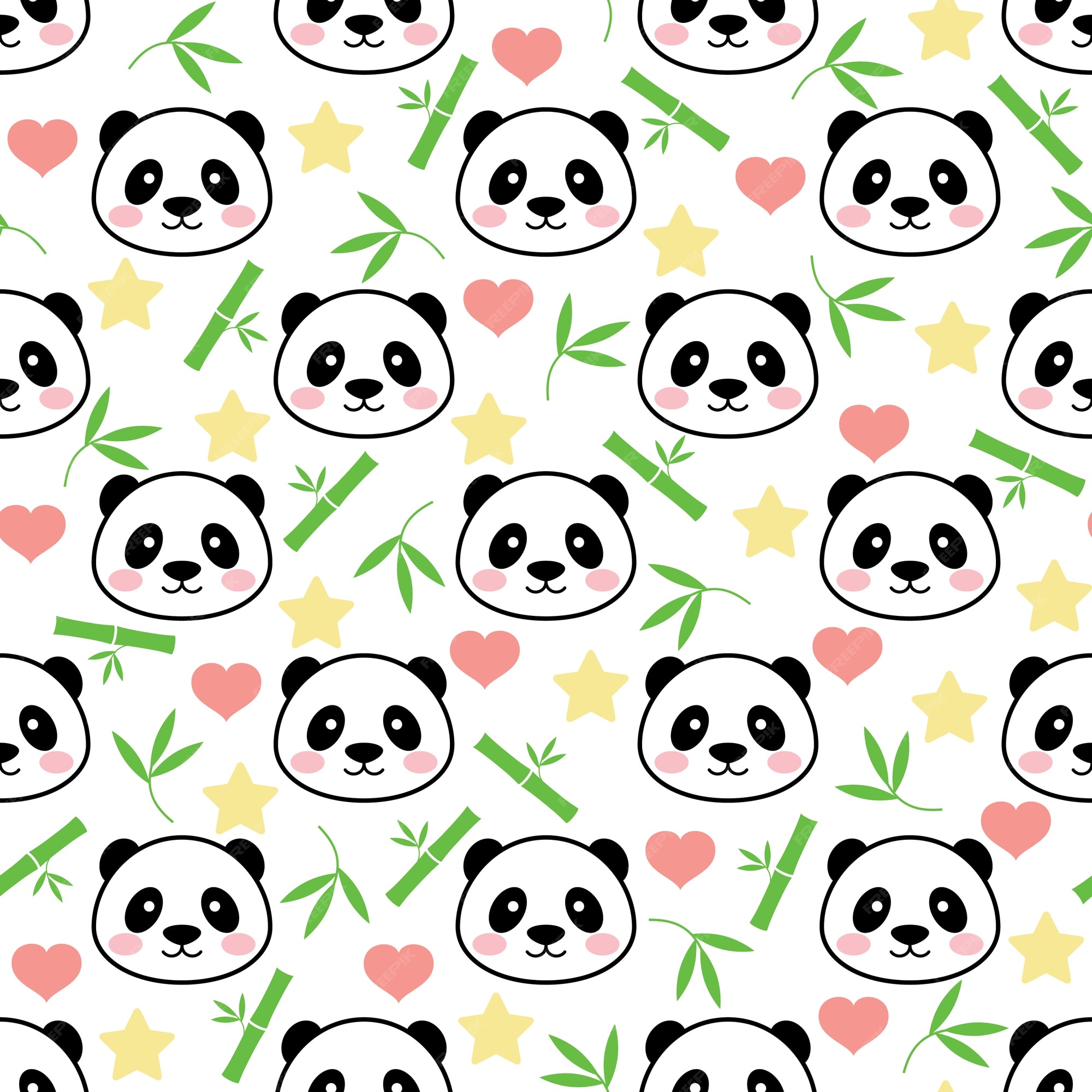 Padrão bonito Panda sem costura, fundo: vetor stock (livre de direitos)  1013401669, Shutterstock