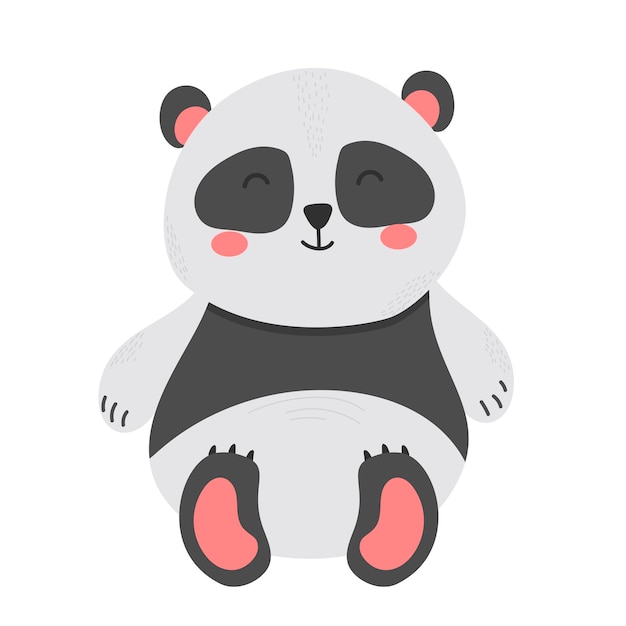 Vetores de Desenho De Corpo Inteiro De Panda Gigante Estilizado