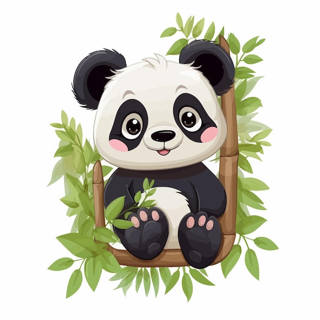 Vetor panda pandacute fofo