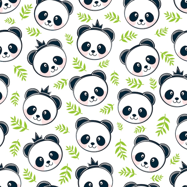 Padrão bonito Panda sem costura, fundo: vetor stock (livre de direitos)  1013401669, Shutterstock