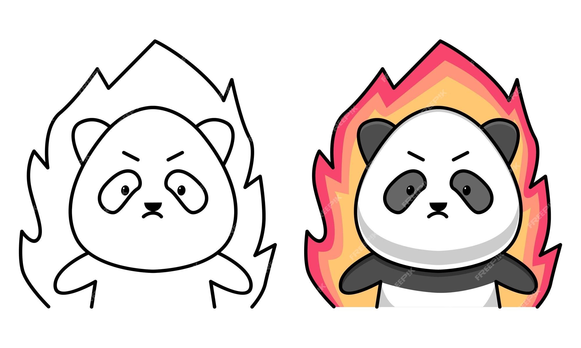 Desenho de Panda Emoji para colorir  Desenhos para colorir e imprimir  gratis