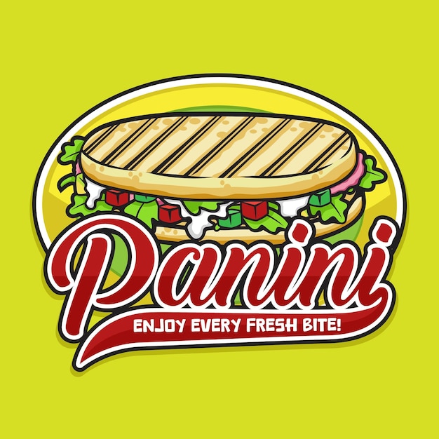 Vetor panini logo vector design com slogan