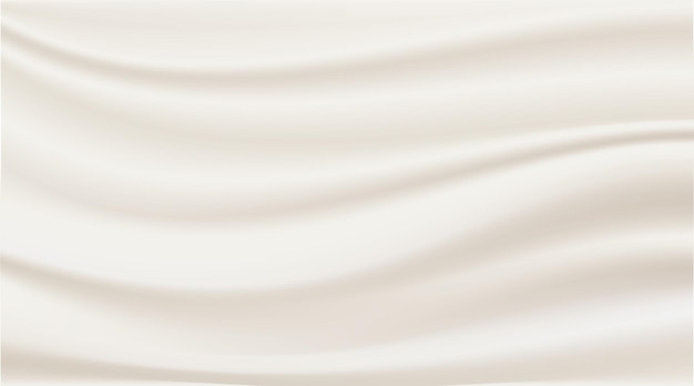 Vetor pano de luxo limpo de fundo abstrato ou dobras onduladas de fundo de textura de tecido branco.