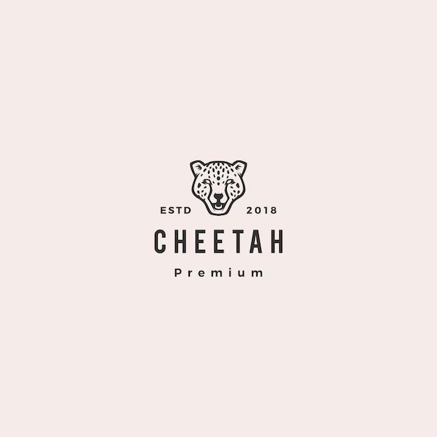 Pantera cheetah cabeça logo vector icon ilustração