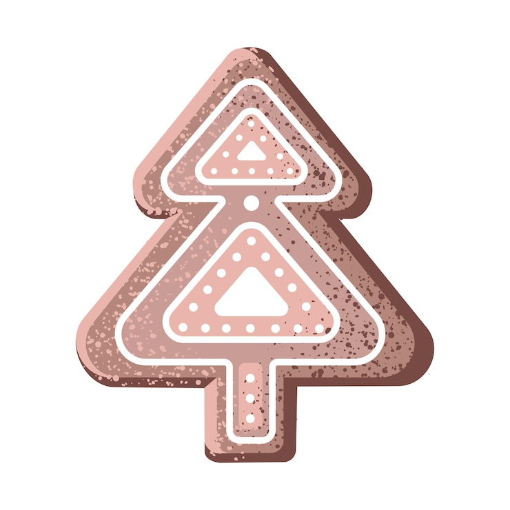 Vetor pão de gengibre de natal