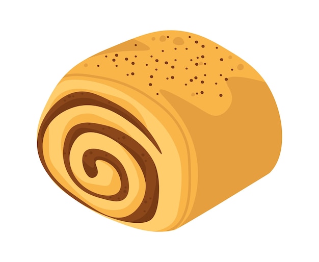 Pão perfumado de Cinnabons plana ícone Padaria