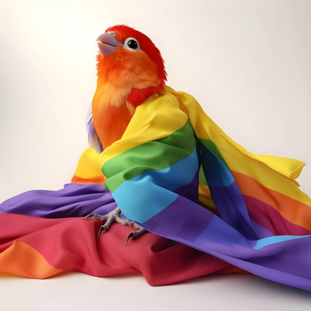 Papagaio arco-íris isolado em fundo branco