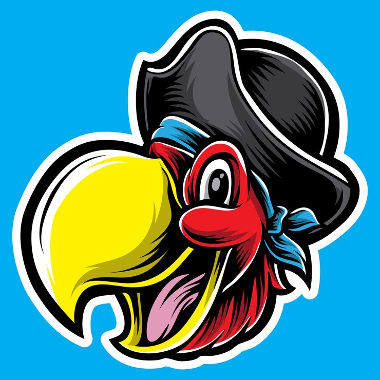Vetor papagaio pirata