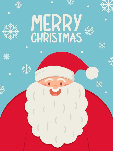 Papai Noel. Cartão de feliz Natal. ilustração vetorial