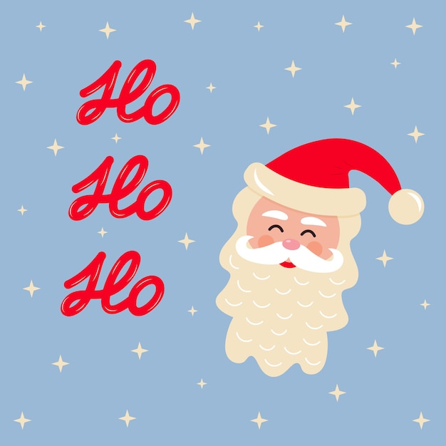 Cartão De Natal Com Texto Ho Ho Ho Royalty Free SVG, Cliparts