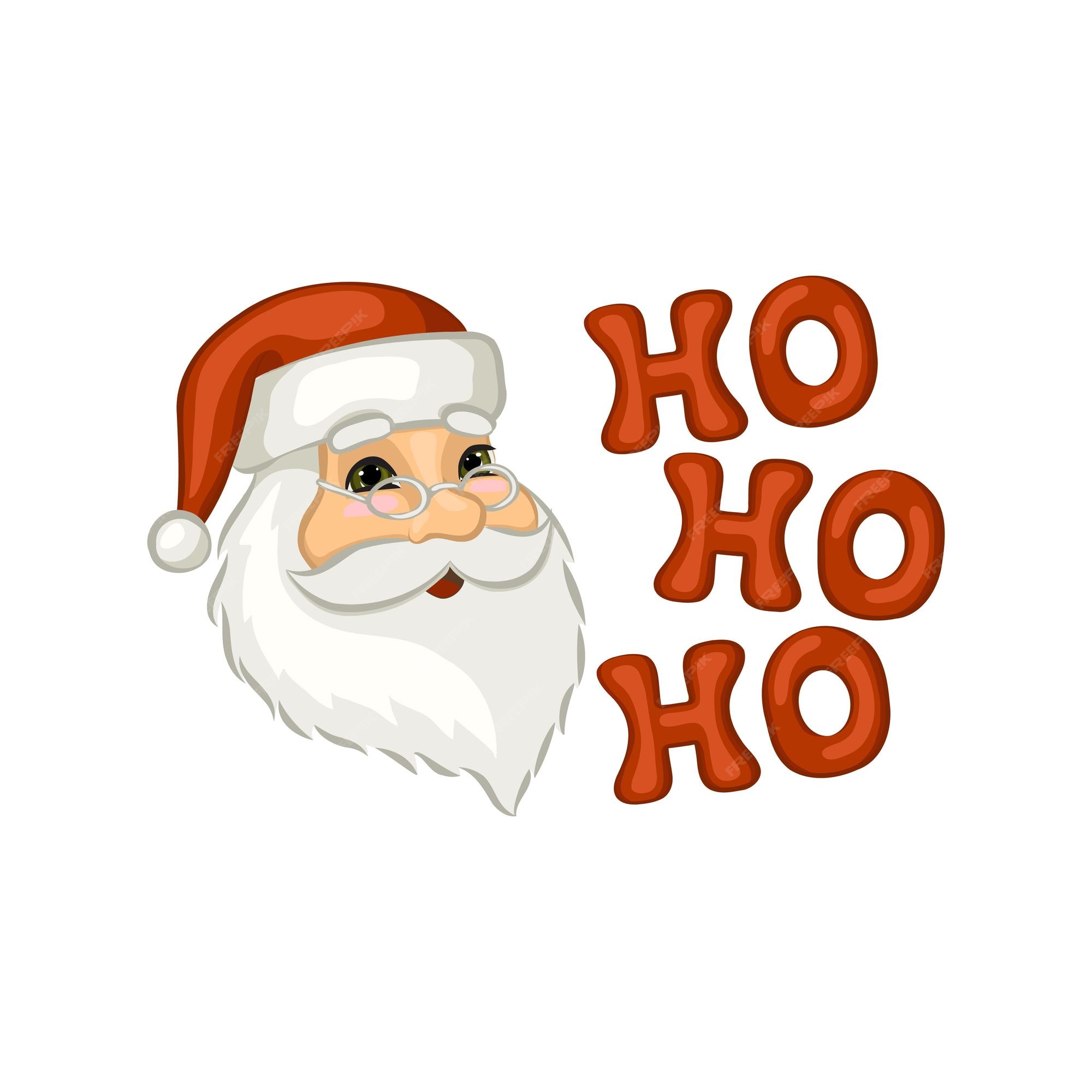 fofo papai noel em pé e dizendo ho ho ho cartoon ilustração 13861662 PNG