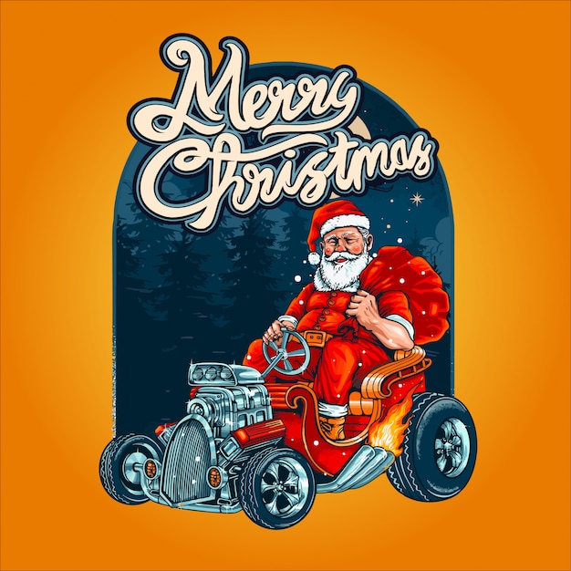 Papai noel em uma moto