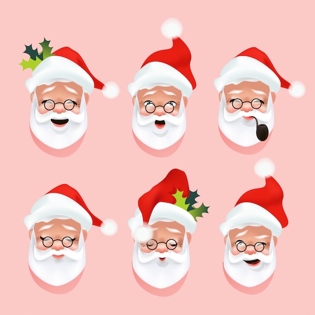 Papai noel enfrenta, emoções ou sorrisos