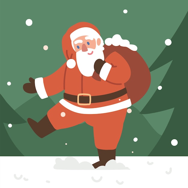 Papai noel feliz e bolsa