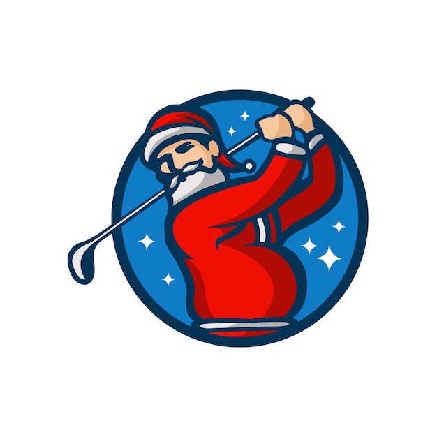 Papai noel jogador de golfe