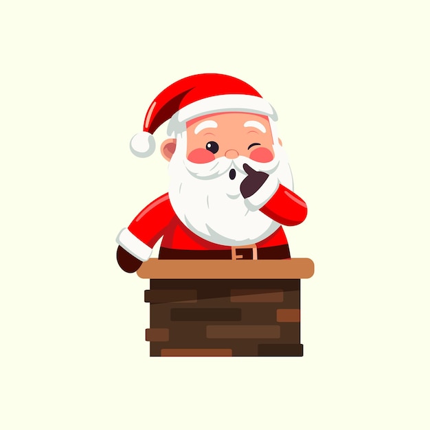 Papai Noel na chaminé