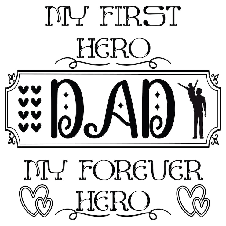 Vetor papaimeuprimeiroheromyevereverheroi