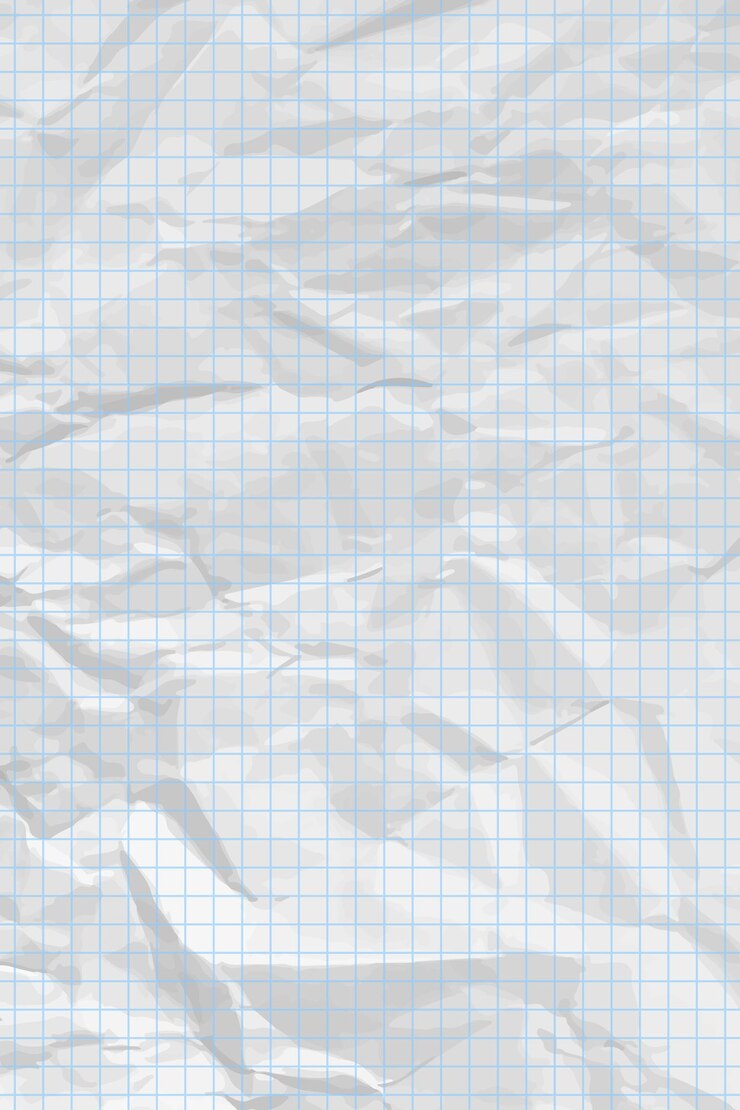 Vetor papel branco, limpo, amassado e quadriculado