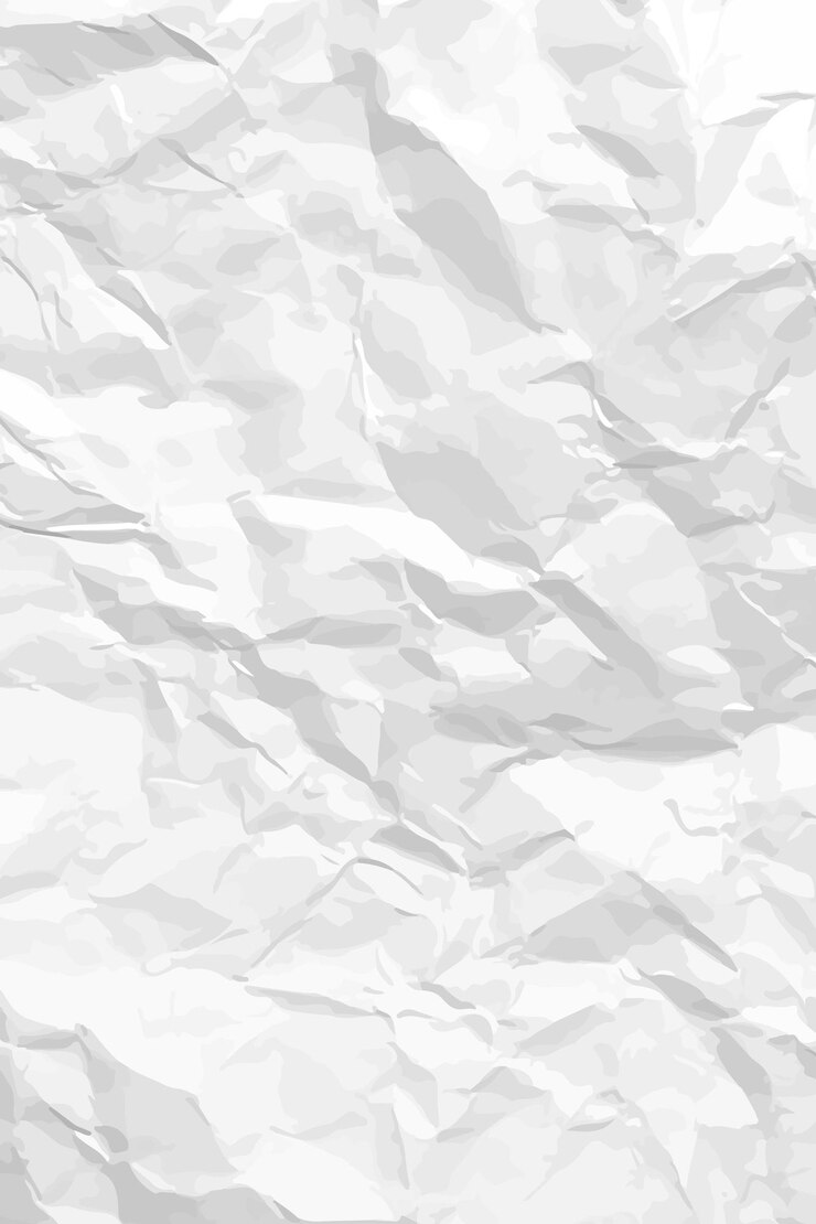 Papel branco limpo e arrugado