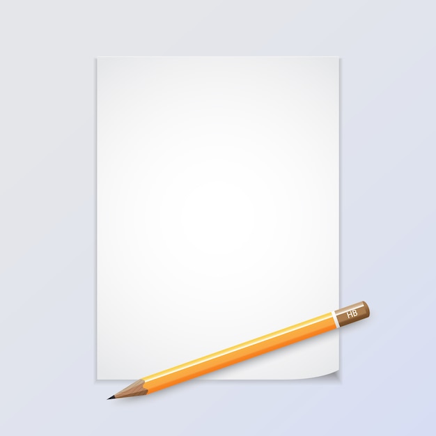 Papel com lápis