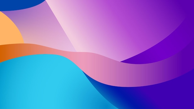 papel de parede abstrato com fundo de ondas gradientes coloridas