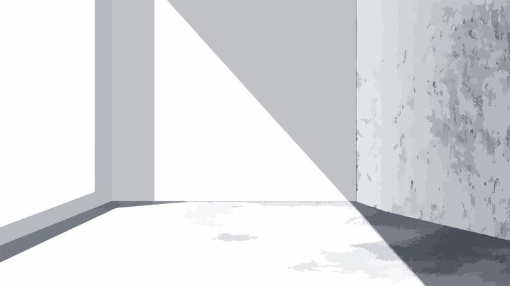 Vetor papel de parede de cimento de sombra de canto de sala de concreto