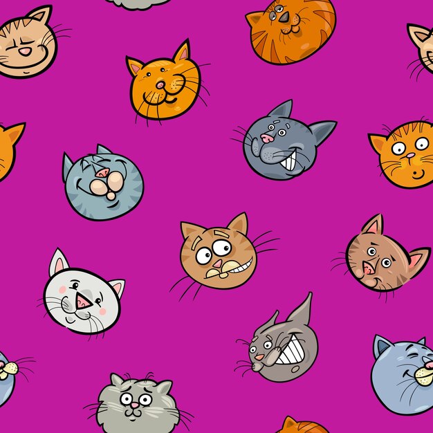 Papel de parede de desenhos animados com gatos