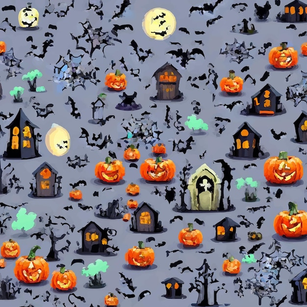 Papel de parede de halloween com cemitério