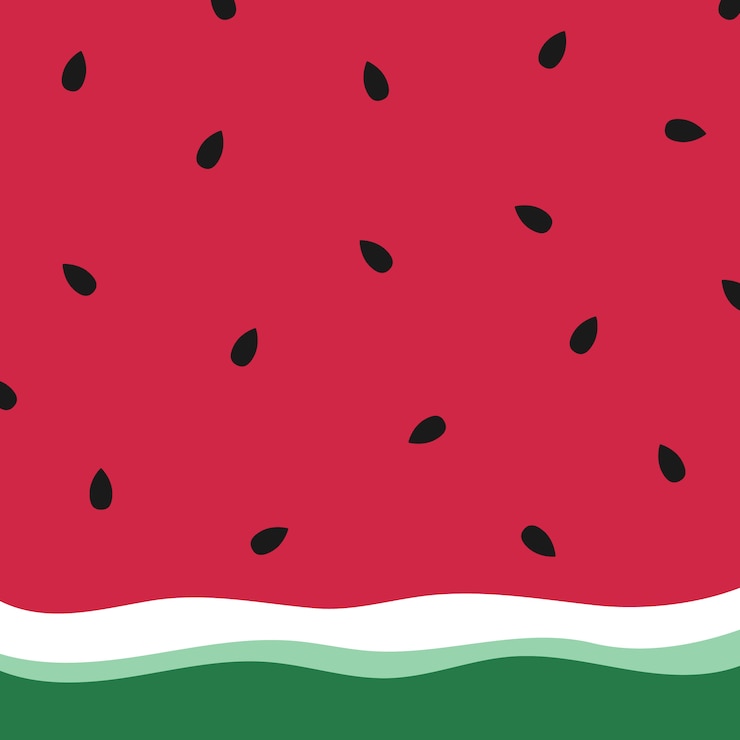 Vetor papel de parede de melancia verão minimalista.