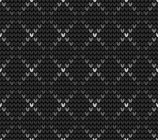 Vetor papel de parede de tricô cinza sem costura