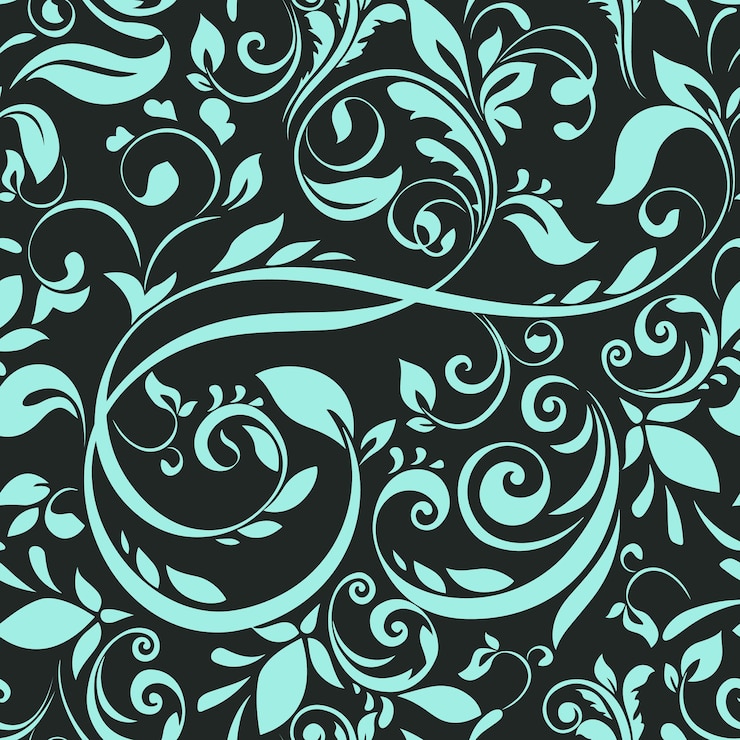 Vetor papel de parede floral de luxo sem costura padrão