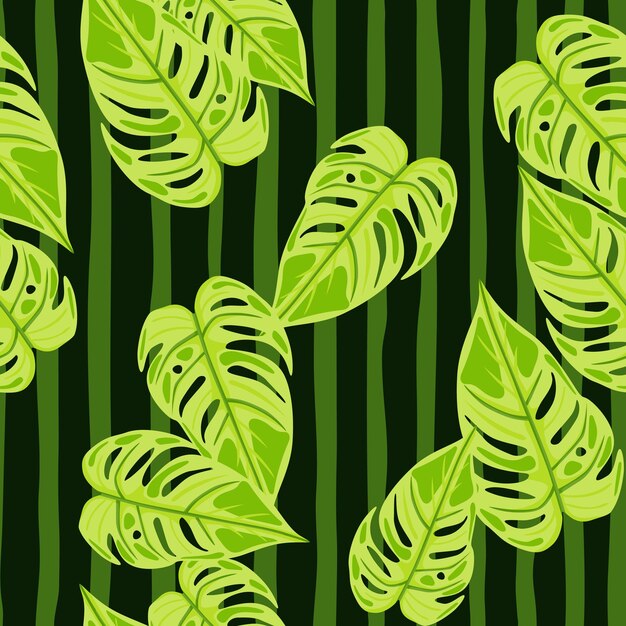 Papel de parede sem costura de folha de selva folhas de palmeira tropicais decorativas padrão sem costura textura botânica exótica fundo floral