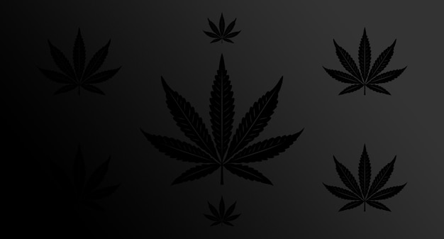 Papel de parede simples e elegante de cânhamo, cannabis, maconha, preto, escuro