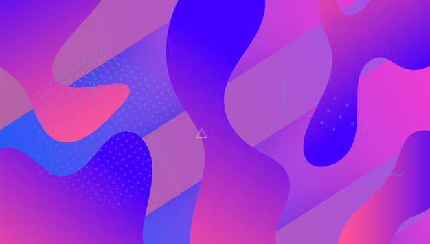 Papel dinâmico memphis papel violeta trendy layout digital bann