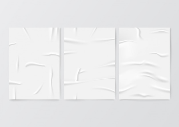 papel em branco amassado