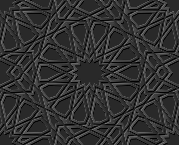 papel escuro geometria islâmica cruzada de fundo transparente