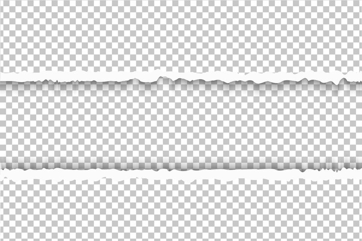 Vetor papel rasgado com bordas rasgadas. papel cinza horizontal rasgado ao quadrado com espaço vazio para texto. molde da bandeira branca do rasgo do rasgo.