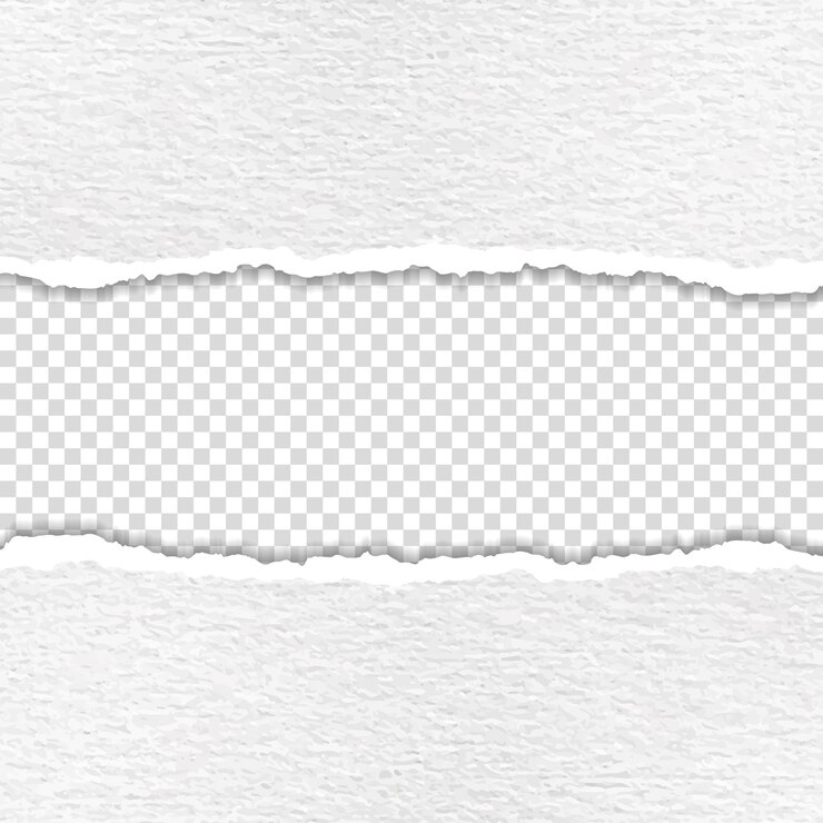 Vetor papel rasgado e rasgado em fundo transparente