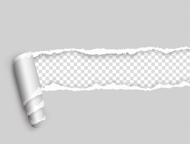 papel rasgado, em camadas