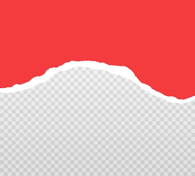 Papel rasgado vermelho