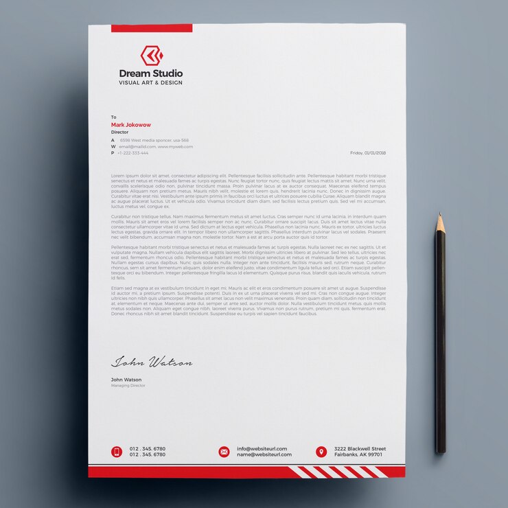 Vetor papel timbrado de empresa moderna