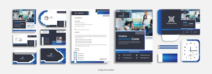 Papelaria profissional corporativo definir design limpo.