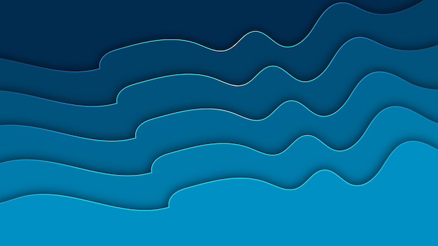 Papercut estilo 3d mínimo Fundo abstrato forma dinâmica papel de parede gradiente ondulado