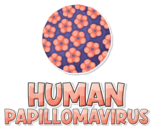 Vetor papilomavírus humano hpv em fundo branco