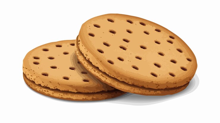 Vetor par de biscoitos em fundo transparente para projetos de design