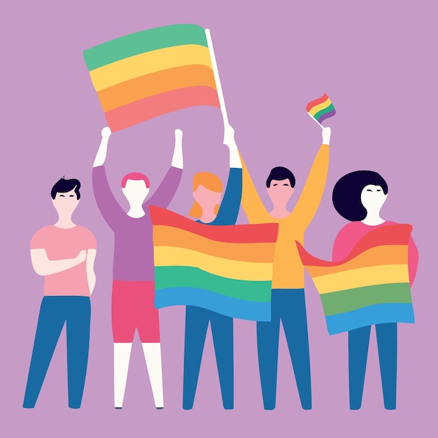 Parada gay do dia e do mês do orgulho lgbt