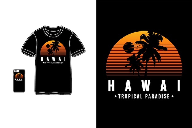 Paraíso tropical do havaí, produtos de camisetas